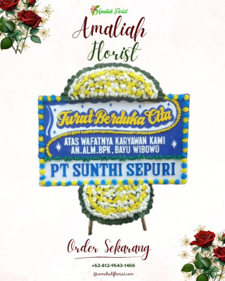 Papan Bunga Duka di Legok Suka Maju