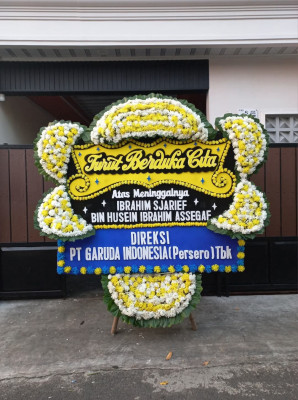 Papan Bunga Duka di Legok Suka Maju