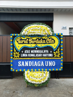 Papan Bunga Duka di Legok Suka Maju